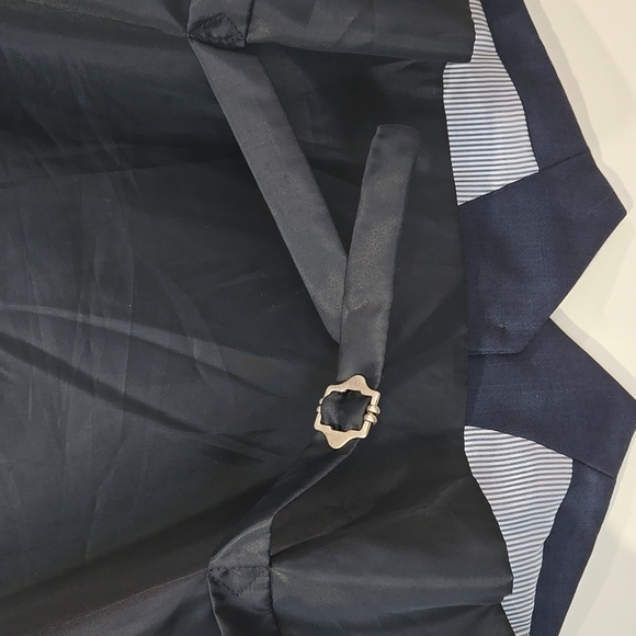 Tommy Hilfiger Sharkskin Slim Fit 100% Wool Navy Suit Vest Size M - Picture 6 of 9